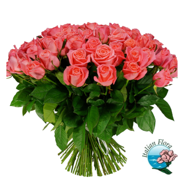 bouquet of 100 pink roses